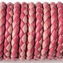 Pink + Raspberry Leather Braid